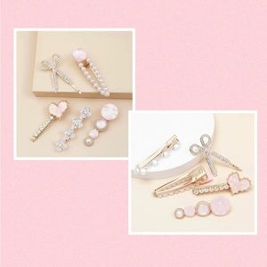 Fashion Hair Clips Set, New Pearls and Acrylic‎ Resin Hair Clips